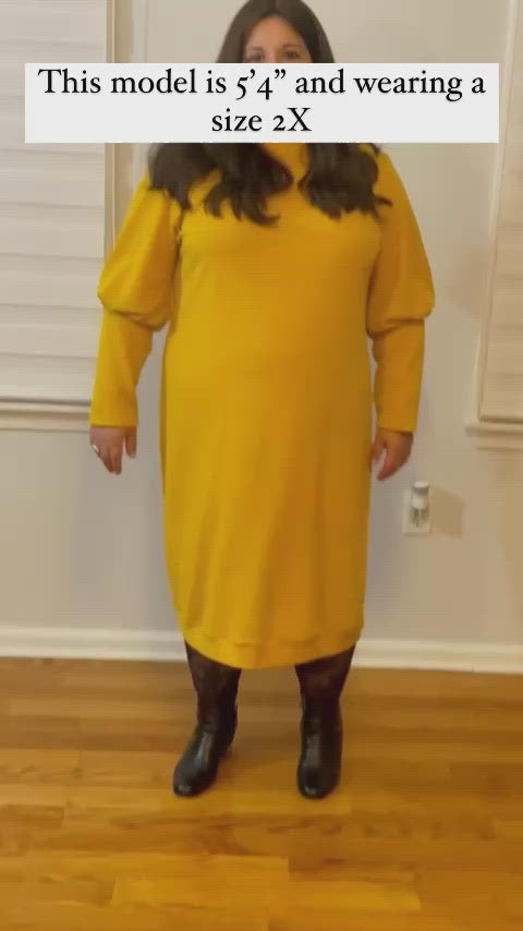 The Snuggle Dress (Mustard)