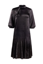 Load image into Gallery viewer, Straight Sheath Dress with Godet Flared Hem and Billow Sleeves
