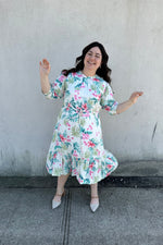 Load image into Gallery viewer, The Drawstring Dress (Ivory Floral)
