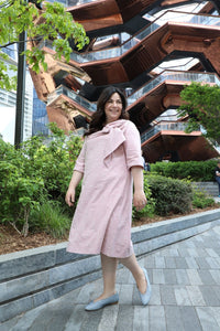 Shift Dress with Sculptural Bow