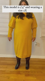 Load and play video in Gallery viewer, The Snuggle Dress (Mustard)
