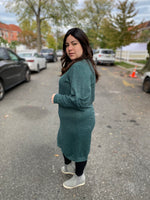 Load image into Gallery viewer, Sweater Dress with Puffed Sleeve
