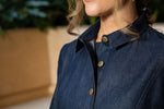 Load image into Gallery viewer, Classic Flared Denim Shirtdress
