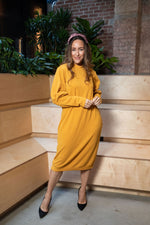 Load image into Gallery viewer, The Snuggle Dress (Mustard)
