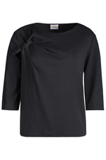 Load image into Gallery viewer, Cotton Draped Top with Bow
