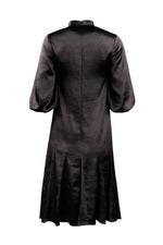 Load image into Gallery viewer, Straight Sheath Dress with Godet Flared Hem and Billow Sleeves
