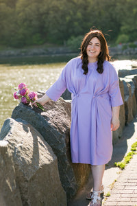 The Origami Dress (Soft Lilac)