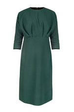 Load image into Gallery viewer, Dolman Sleeve Dress with Pleated Front and Straight Skirt
