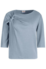Load image into Gallery viewer, Cotton Draped Top with Bow
