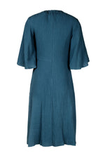 Load image into Gallery viewer, Soft Flared Dress with Gathered Neckline and Voluminous Sleeves
